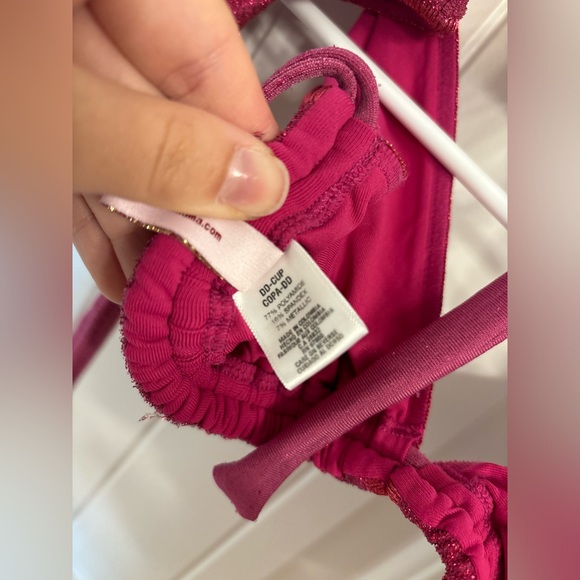 Luli Fama hot pink sparkly bikini - Picture 9 of 9